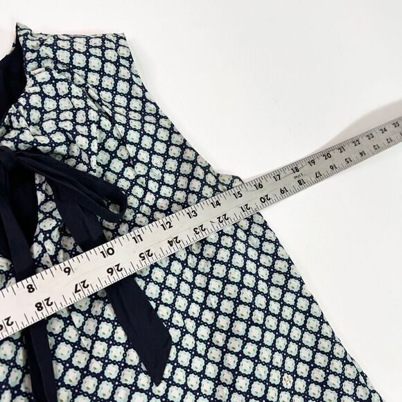 Tory Burch Blouse Silk Womens 0 (XS) Multi Color Necktie Sleeveless Pattern Top - Picture 5 of 10